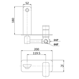 Nova Wall Basin Mixer Lead Free – view 4