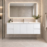 Presley 1500mm PVC Vanity Wall Hung - 1500x460x880mm