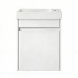 PWH400 - 400x220x540mm Wall Hung PVC Waterproof Vanity with Poly Marble Basin
