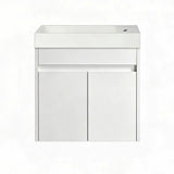 PWH500 - 500x300x540mm Wall Hung PVC Waterproof Vanity Poly Marble Basin