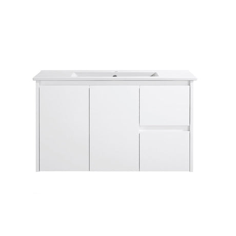PWH900R - 900x460x540mm Wall Hung PVC Waterproof Vanity with Ceramic Basin