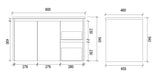 PWH900R - 900x460x540mm Wall Hung PVC Waterproof Vanity with Ceramic Basin – alternate view