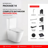 Eden Matte Black Bathroom Package – Complete Shower, Toilet & Accessory Set