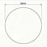 RM600 - 600x600x5mm Pencil Edge Copper Free Round Plain Mirror – alternate view