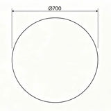RM700 - 700x700x5mm Pencil Edge Copper Free Round Plain Mirror – alternate view