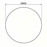 RM800 - 800x800x5mm Pencil Edge Copper Free Round Plain Mirror – alternate view