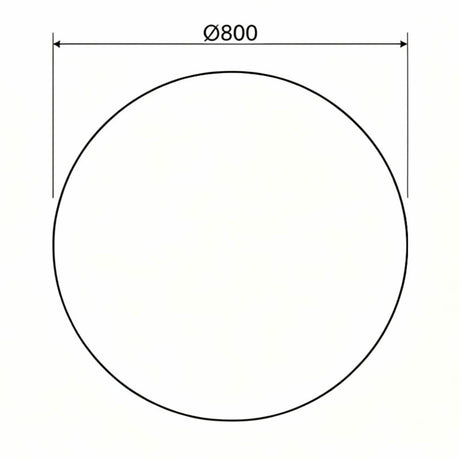 RM800 - 800x800x5mm Pencil Edge Copper Free Round Plain Mirror – alternate view