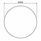 RM900 - 900x900x5mm Pencil Edge Copper Free Round Plain Mirror – alternate view