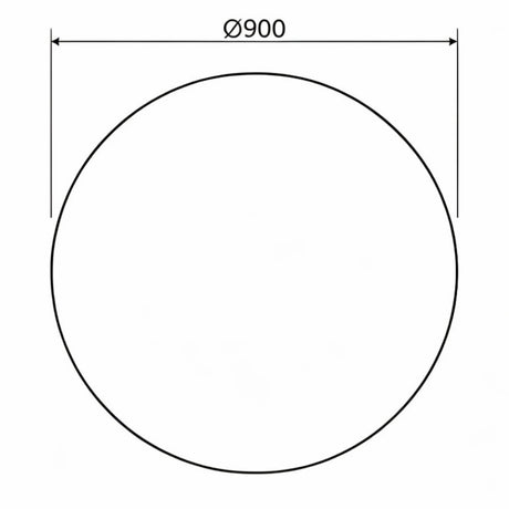 RM900 - 900x900x5mm Pencil Edge Copper Free Round Plain Mirror – alternate view
