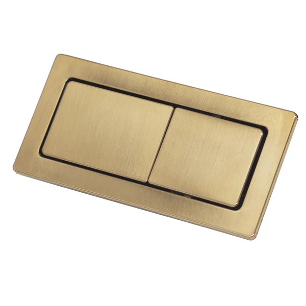 Rectangular Flush Buttons – Brushed Gold