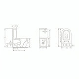 Neilson Rimless Tornado Quiet Flush Toilet Suite – Gloss White – view 5