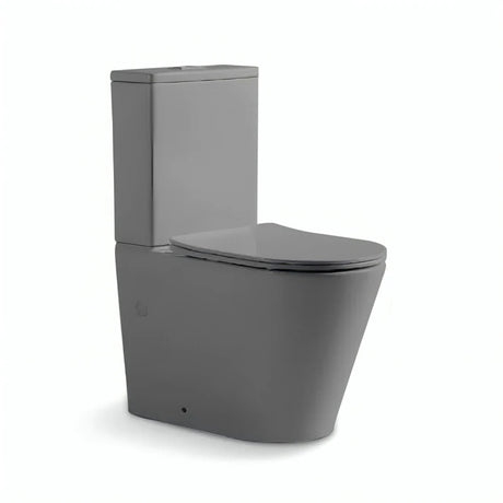Damian Rimless Tornado Quiet Flush Toilet Suite – Matte Grey