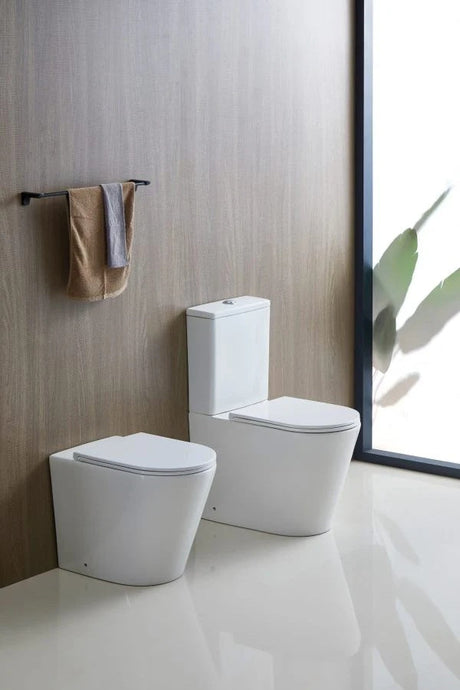 Damian Rimless Tornado Quiet Flush Toilet Suite – Gloss White – view 5