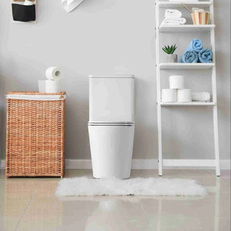 Ivy Rimless Back to Wall Toilet Suite – Gloss White – view 4