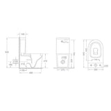Ivy Rimless Back to Wall Toilet Suite – Gloss White – view 5