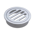 Round Floor Waste Round Floor Grate with 80mm Outlet – Chrome