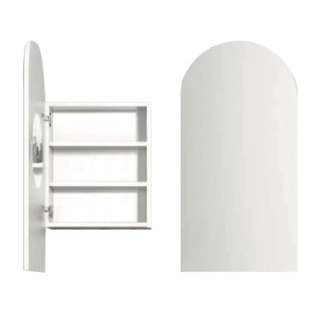 SA4590 - 450x900x150mm Matte White Polyurethane Arch Cabinet with Pencil Edge Mirror – alternate view