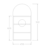 SA4590MB - 450x900x150mm Matte Black Polyurethane Peel Cabinet with Pencil Edge Mirror – detail view