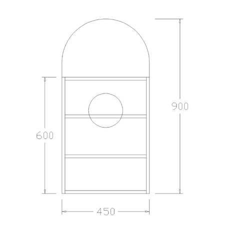 SA4590MB - 450x900x150mm Matte Black Polyurethane Peel Cabinet with Pencil Edge Mirror – detail view