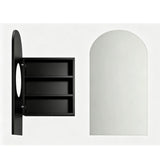 SA4590MB - 450x900x150mm Matte Black Polyurethane Peel Cabinet with Pencil Edge Mirror – alternate view