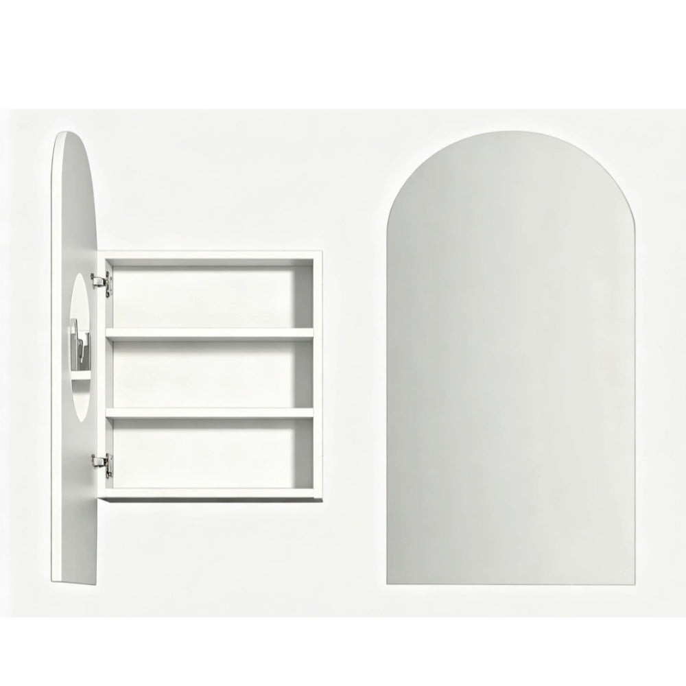 SA6090 - 600x900x150mm Matte White Polyurethane Peel Cabinet with Pencil Edge Mirror – alternate view
