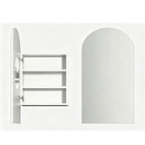 SA6090 - 600x900x150mm Matte White Polyurethane Peel Cabinet with Pencil Edge Mirror – alternate view