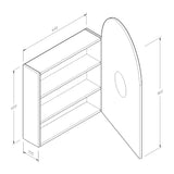 SA6090 - 600x900x150mm Matte White Polyurethane Peel Cabinet with Pencil Edge Mirror – detail view