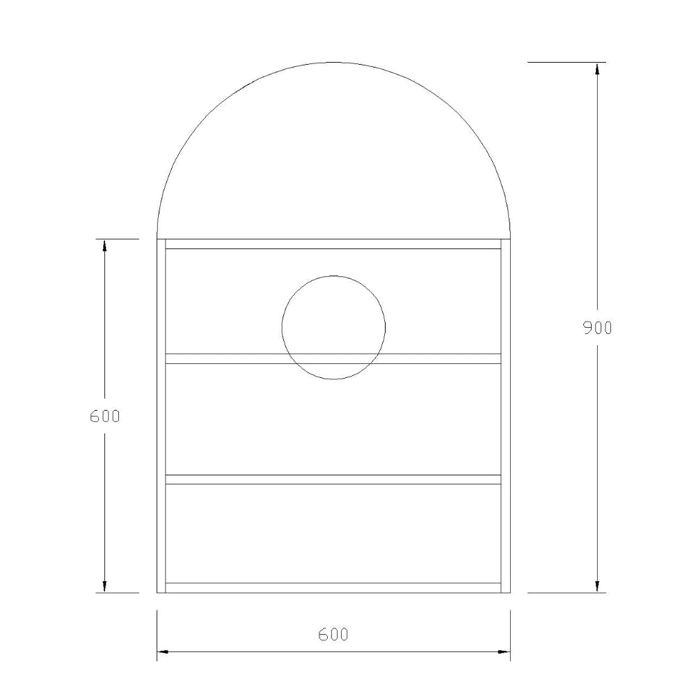 SA6090 - 600x900x150mm Matte White Polyurethane Peel Cabinet with Pencil Edge Mirror – view 4