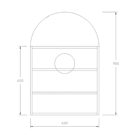 SA6090 - 600x900x150mm Matte White Polyurethane Peel Cabinet with Pencil Edge Mirror – view 4