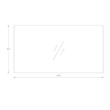 SE1500 - 1500x800x5mm Pencil Edge Copper Free Plain Mirror – alternate view