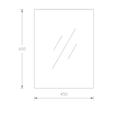 SE450 - 450x600x5mm Pencil Edge Copper Free Rectangular Plain Mirror – alternate view