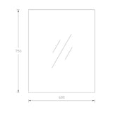 SE600 - 600x750x5mm Pencil Edge Copper Free Rectangular Plain Mirror – alternate view