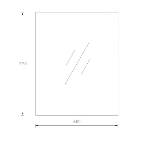 SE600 - 600x750x5mm Pencil Edge Copper Free Rectangular Plain Mirror – alternate view