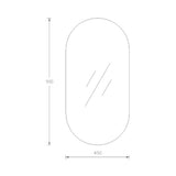 SE4590P - 450x900x5mm Pencil Edge Copper Free Peel Plain Mirror – alternate view