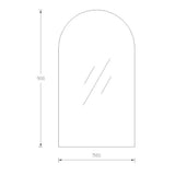 SE5090A - 500x900x5mm Pencil Edge Copper Free Arch Plain Mirror – alternate view