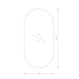 SE60120P - 600x1200x5mm Pencil Edge Copper Free Peel Plain Mirror – alternate view