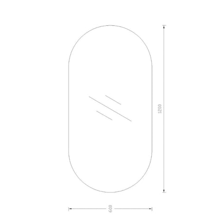 SE60120P - 600x1200x5mm Pencil Edge Copper Free Peel Plain Mirror – alternate view