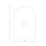 SE6090A - 600x900x5mm Pencil Edge Copper Free Arch Plain Mirror – alternate view