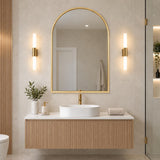 Arch Brushed Gold Framed Mirror - 600 x 900mm