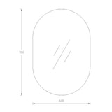 SE6090P - 600x900x5mm Pencil Edge Copper Free Peel Plain Mirror – alternate view