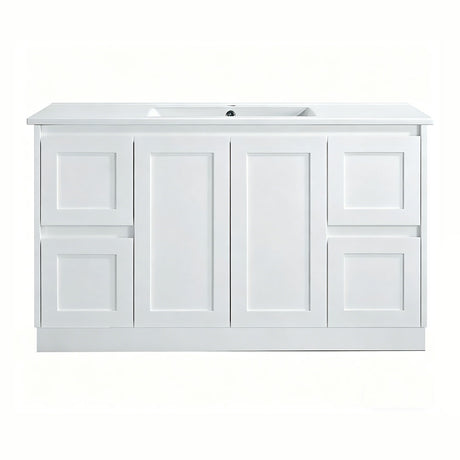 SH1200-KB - 1200x460x880mm Shaker Style Kickboard MDF Vanity with Ceramic Basin