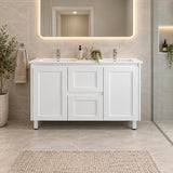 Shayla 1200mm Shaker Door Vanity on Legs Double Bowl - 1200x460x875mm
