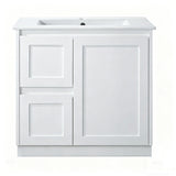 SH750L-KB - 750x460x880mm Shaker Style Kickboard MDF Vanity with Ceramic Basin
