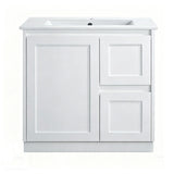 SH750R-KB - 750x460x880mm Shaker Style Kickboard MDF Vanity with Ceramic Basin