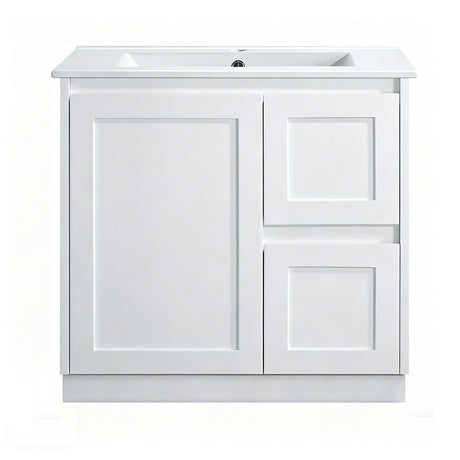 SH750R-KB - 750x460x880mm Shaker Style Kickboard MDF Vanity with Ceramic Basin