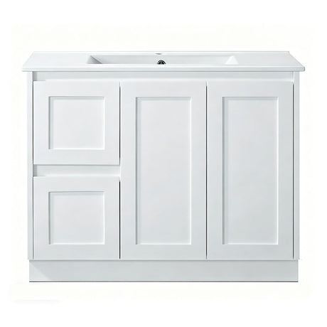 SH900L-KB - 900x460x880mm Shaker Style Kickboard MDF Vanity with Ceramic Basin