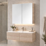 Gina 600mm Light Oak Shave Cabinet - 600x720x150mm