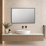 Rectangular Black Framed Mirror - 900 x 600mm