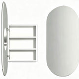 SP4590 - 450x900x150mm Matte White Polyurethane Peel Cabinet with Pencil Edge Mirror – alternate view