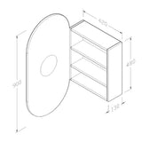SP4590MB - 450x900x150mm Matte Black Polyurethane Peel Cabinet with Pencil Edge Mirror – view 4